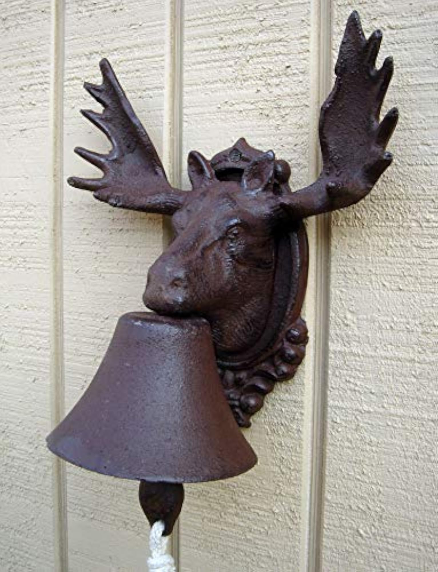 Cast Iron Rustic Moose Elk Dinner Bell
